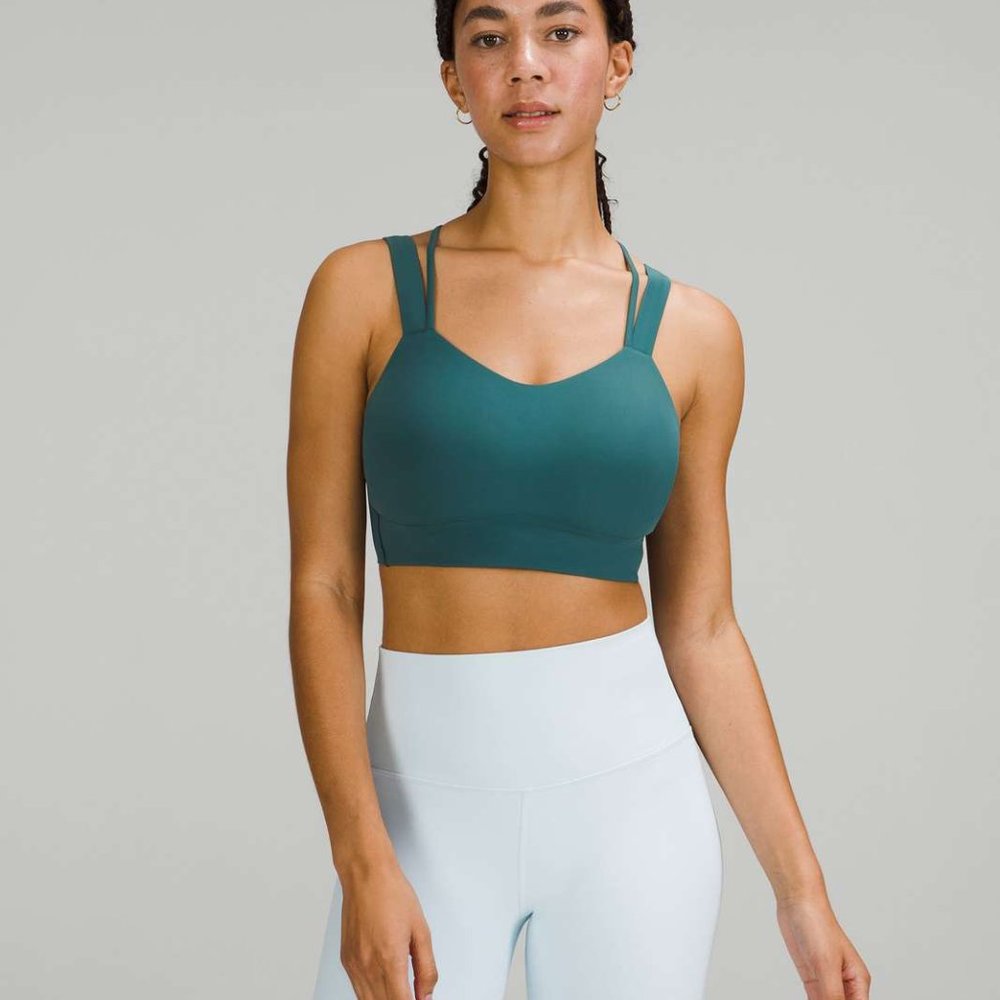 Lululemon Jasper Green Like A Cloud Longline Bra D/DD Cup